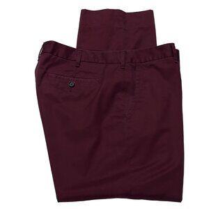 BONOBOS Men's Weekday Warrior Straight Fit Cotton Pants Burgundy Size 35/30